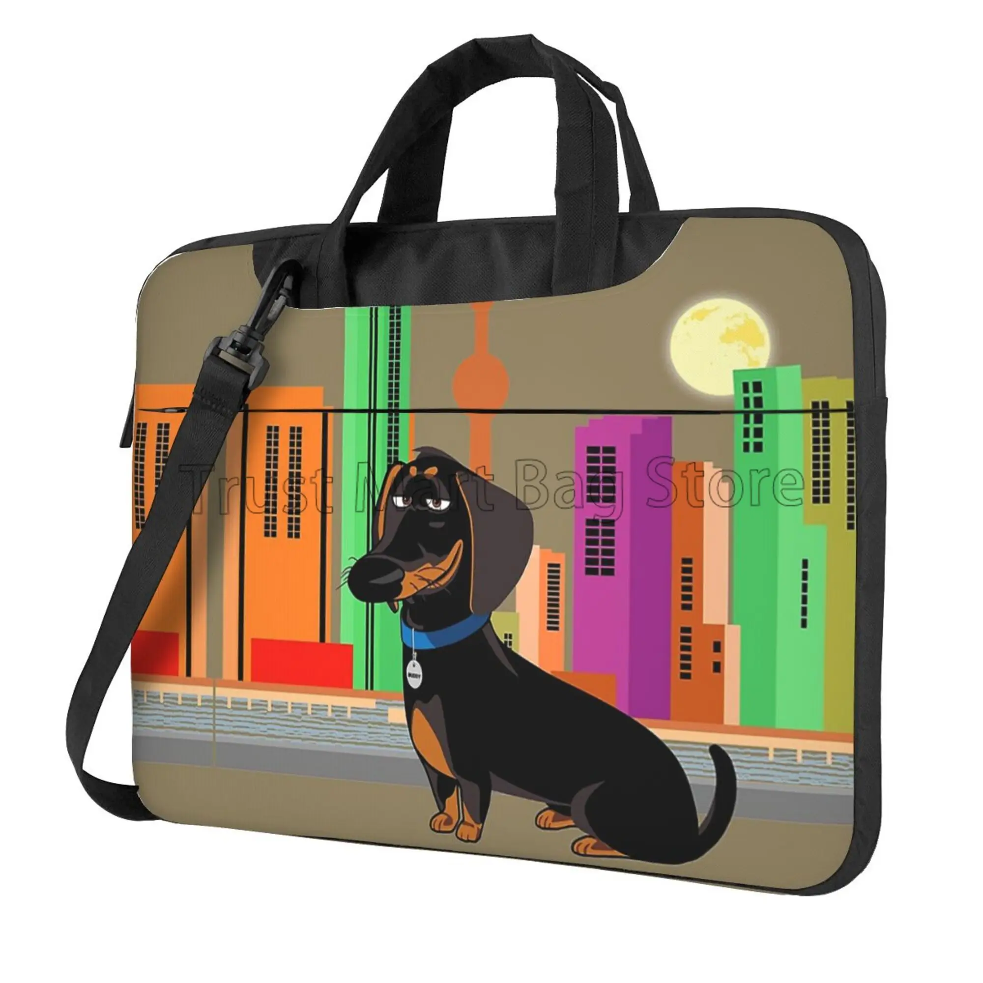 Laptop Accessories Travel Case - Tas pembawa Laptop gambar Dachshund lucu