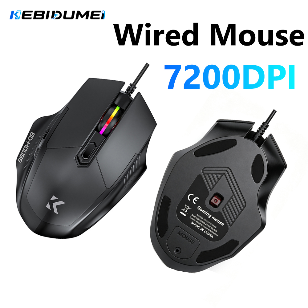 Laptop Electronics Accessories - KEBIDUMEI 7200DPI Mouse Berkabel 6 Tombol