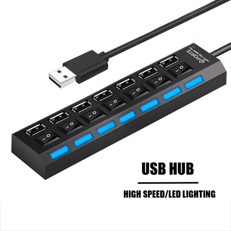 Laptop Accessories Hub - Pemisah Hub USB 2.0 7 Port