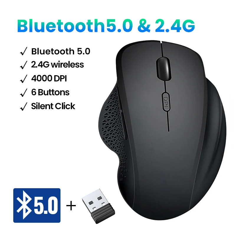 Laptop Electronics Accessories - Mouse Bluetooth nirkabel, dapat diisi ulang