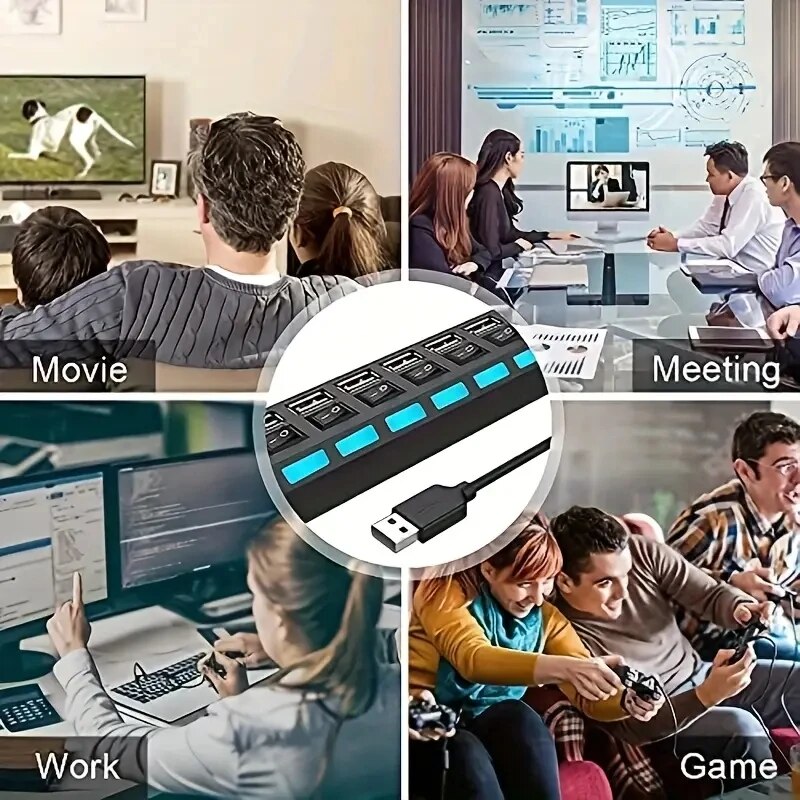 HUB 4/7 kecepatan tinggi 2.0 p - Laptop Accessories Hub ulasan dan harga