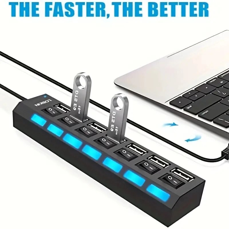 HUB 4/7 kecepatan tinggi 2.0 p - Laptop Accessories Hub ulasan dan harga