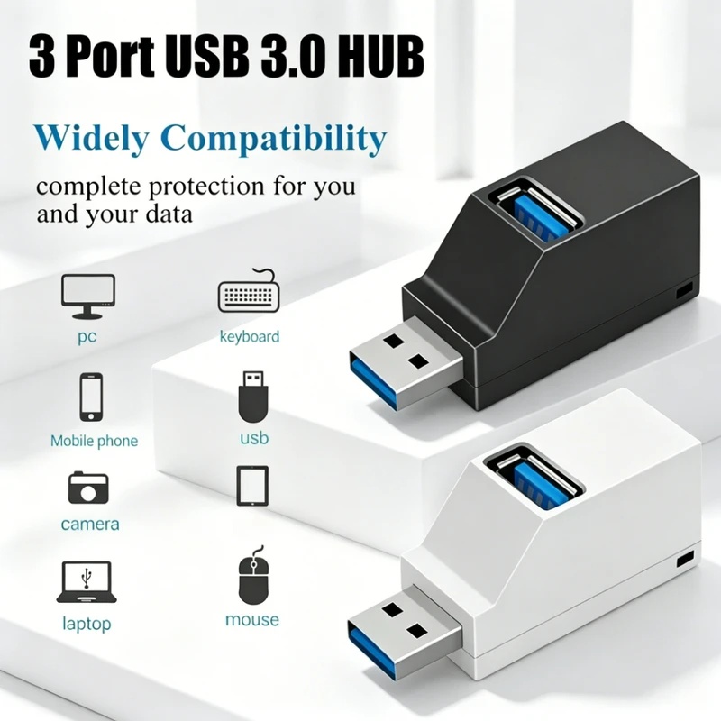 USB 3.0 2.0 Hub Splitter 3 Por - Laptop Accessories Hub ulasan dan harga