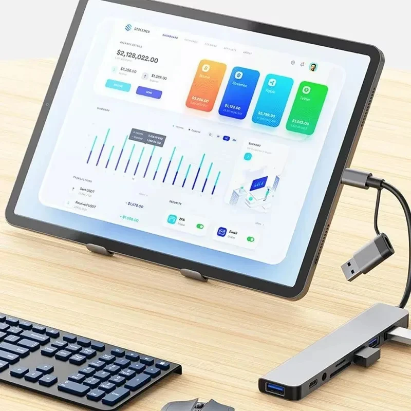 Hub USB C 8 in 1, Splitter USB - Laptop Accessories Hub ulasan dan harga
