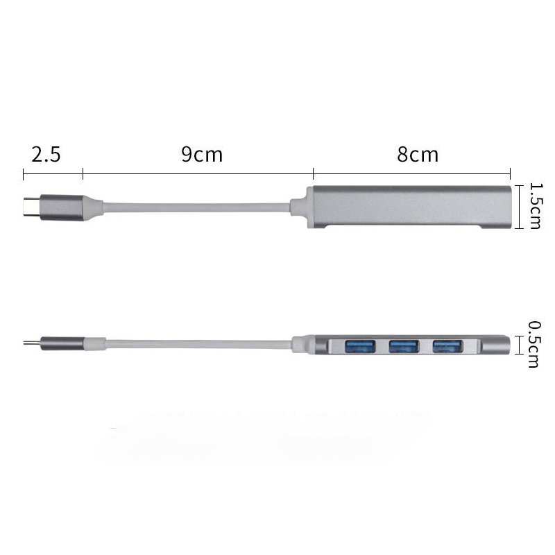 4 In 1 Aluminium Multi Splitte - Laptop Accessories Hub ulasan dan harga