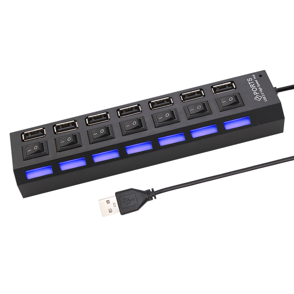 Pemisah Hub USB 2.0 7 Port unt - Laptop Accessories Hub ulasan dan harga
