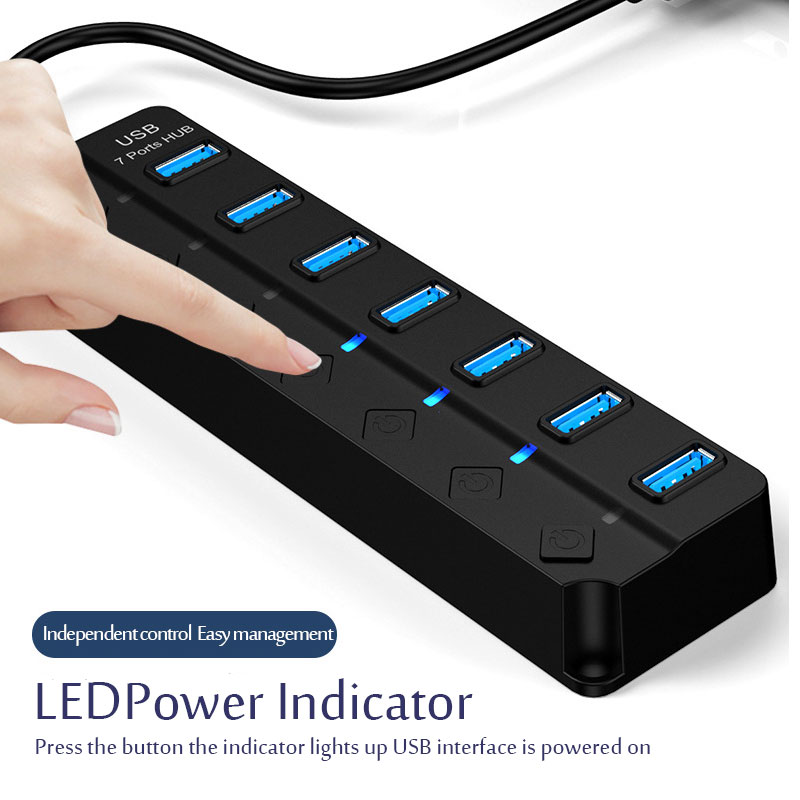 Adaptor Daya USB 3.0 4/7 Port  - Laptop Accessories Hub ulasan dan harga