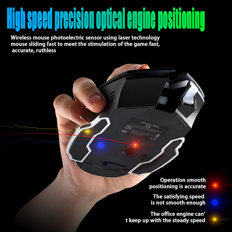 Wolf X8 Mouse Gaming tanpa kab - Laptop Electronics Accessories ulasan dan harga