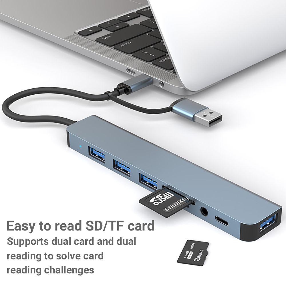 Stasiun Docking USB 9-in-1 Dua - Laptop Accessories All In One ulasan dan harga