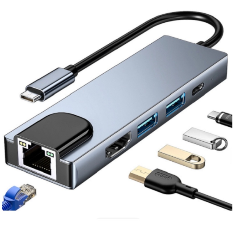 Dock Adaptor Laptop Multifungs - Laptop Accessories Hub ulasan dan harga